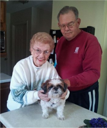 Abby with her new family